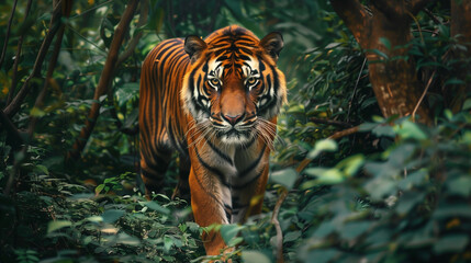 Tiger in Sundarbans Mangrove Forest