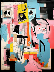 abstract/ absurdism / dadaism / cubism painting 