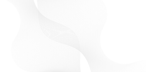Abstract white blend wave smooth transparent lines and technology background. Modern white flowing wave lines and glowing moving lines. Futuristic technology and sound wave lines background.