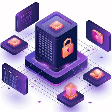 Square presentation of a secure data encryption feature in automated migration software