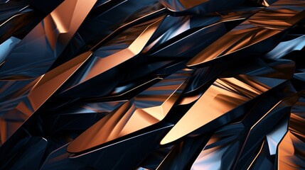 Abstract background adorned with elegant metal blades. Sleek design mesmerizes.
