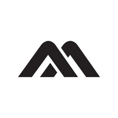 letter m or aa logo design