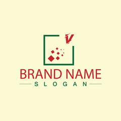 Colorful abstract logo design template