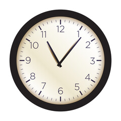 Vintage Analog Round Wall Clock Illustration