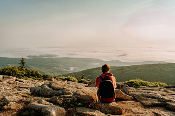 Hiker on Mountain
