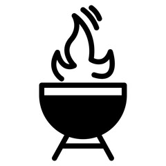 Campfire symbol bonfire vector icon