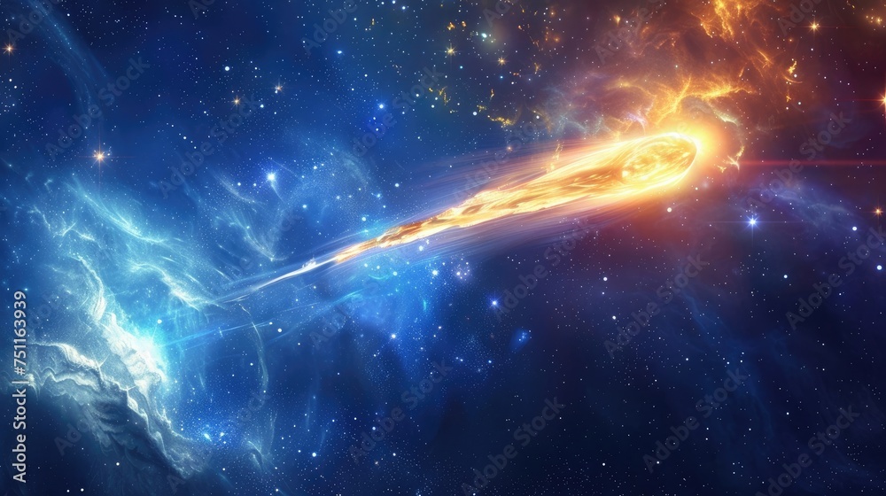 Wall mural a celestial event with planets aligning in a mesmerizing cosmic dance