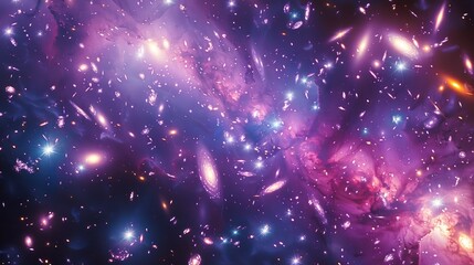 A space telescope capturing the beauty of a distant galaxy cluster