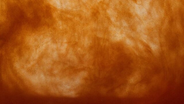 orange particles in liquid smoke, epic abstract visual in golden bright slowmotion
