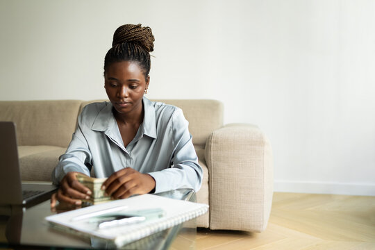 Woman Counting Money