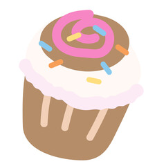 Chocolate cupcake sprinkle for patches, plush toy, doll, sweet dessert, birthday card, food, cafe, restaurant, menu, recipe, baking book, print, social media post, clip art, birthday cake, celebration