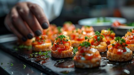 Tray of Food With Tomatoes