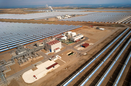 Renewable green energy transition - solar power plant for electricity