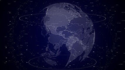 digital globe rotating, zooming in on Honduras country. Data analysis Technology Cinematic Globe rotating on Honduras Country data analysis background Energy particles around the Globe - Powered by Adobe