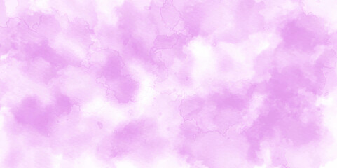 abstract pink and sky watercolor aged wall design background. summer winter day and pattern clouds backdrop pink color bright wallpaper.