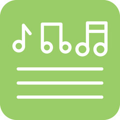 Fototapeta premium Music Notes Icon Style