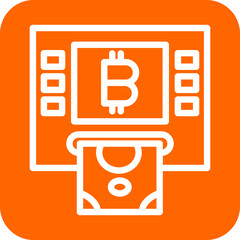 Cryptocurrency ATM Icon Style