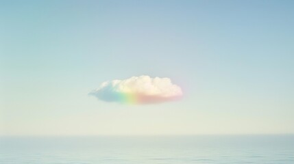 Whispers of Wonder: A Floating Rainbow's Magic_Generative AI