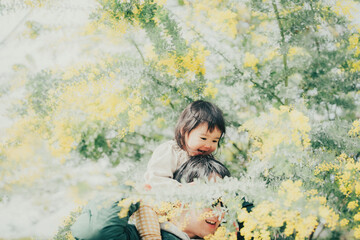 ミモザと赤ちゃん