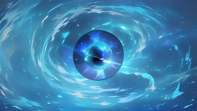 Dynamic Colorful Abstract Circle Screen and Seamless Loop Motion Design, electromagnetic wave