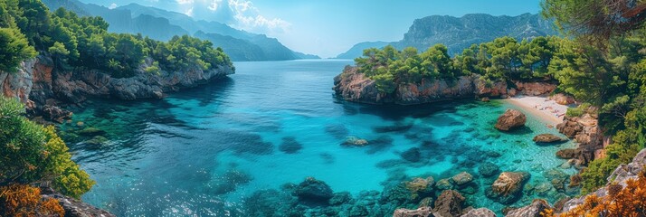 Fototapeta na wymiar Beautiful Clear Sea Turkey, HD, Background Wallpaper, Desktop Wallpaper