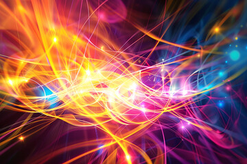 abstract background with glowing lines