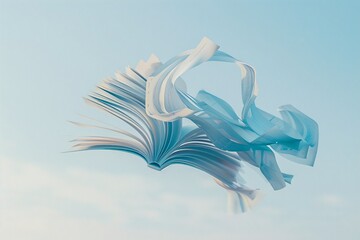 Fototapeta premium Flip-Flop Reading A Modern Take on Classic Literature Generative AI