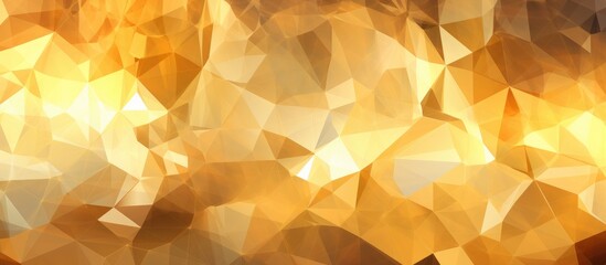 This close-up shot showcases a wall with a striking gold geometric pattern, featuring abstract...
