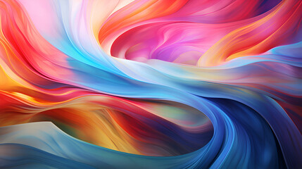 Obraz premium abstract colorful background with smooth lines in blue. orange and pink