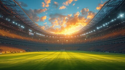 football stadium inside view - obrazy, fototapety, plakaty