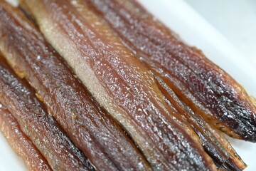 Korea traditional food. Half-dried Saury