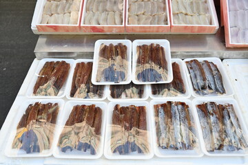 Korea traditional food. Half-dried Saury