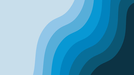 Blue paper cut abstract background vector image for backdrop or presentation