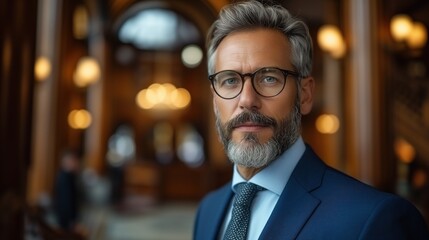 Fototapeta premium portrait of a confident reliable business man partner