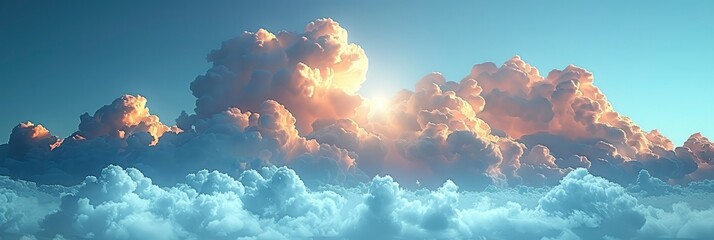 Fototapeta na wymiar Blue Sky White Cloud Summer Heaven, HD, Background Wallpaper, Desktop Wallpaper