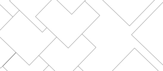 Abstract white background with diamond and triangle shape in modern abstract pattern design .abstract seamless modern white color technology concept geometric black line vector background.