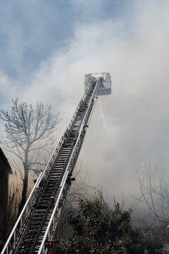 Fire truck crane.