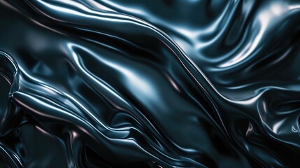 Fototapeta premium Smooth blue satin fabric texture. Abstract background for design and print.
