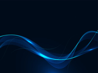 Abstract elegant glossy flowing line background