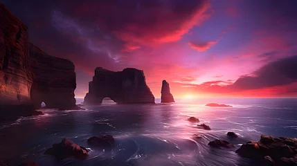 Foto op Plexiglas Beautiful panoramic seascape at sunset. Natural composition. © Iman