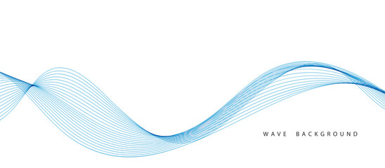 abstract blue flow wave line background