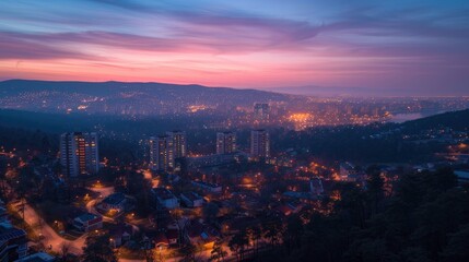 sunset in the mountains