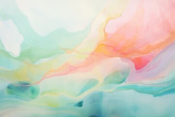 Fototapeta na wymiar A Dreamy Abstract Interpretation of Spring Skies With Soft Pastels and Fluid Shapes, Generative AI