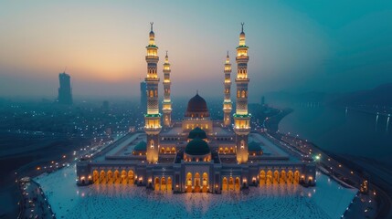 oil rig in the night