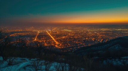 sunset in the mountains