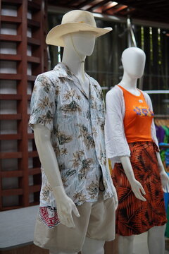 beach dress in store with mannequin