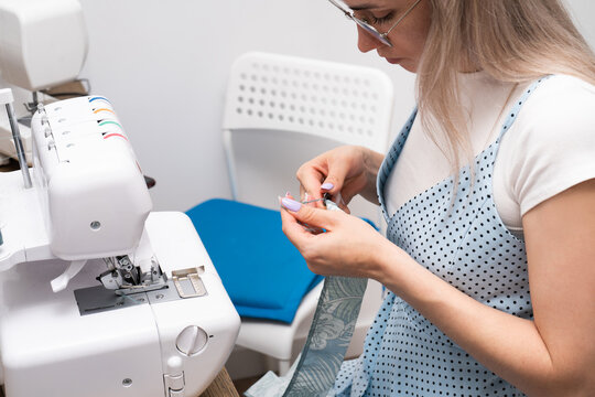 Seamstress working from home 