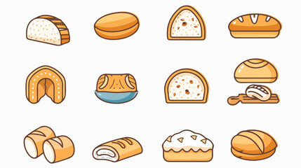 Bread bakery line icon.