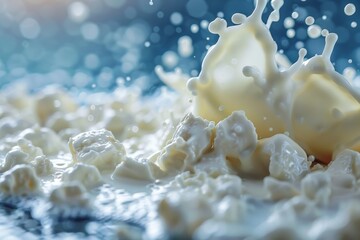 Macro photo of milk splash