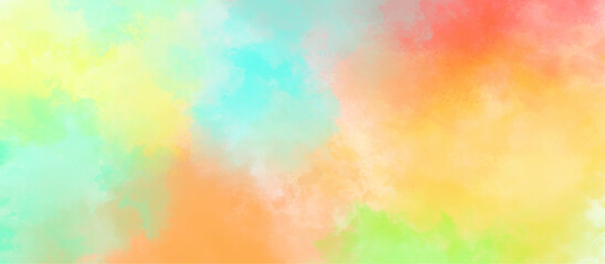Abstract background with colorful watercolor texture .digital pastel art watercolor splash texture .vintage colorful sky and cloudy background .hand painted vector illustration with watercolor design.